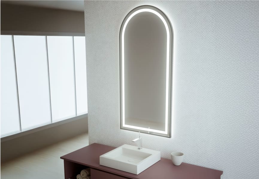 Espejo de baño con luz LED Camelot Bruntec ambiente 5