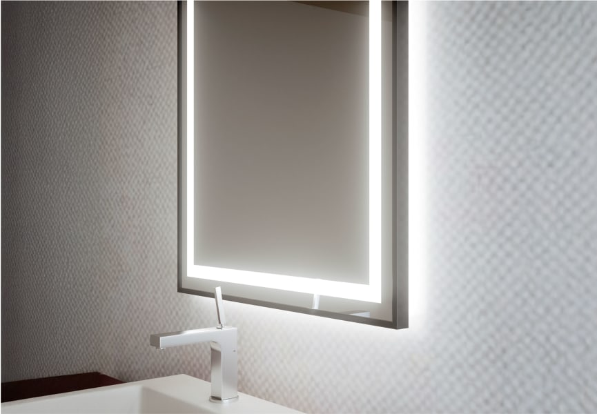 Espejo de baño con luz LED Camelot Bruntec detalle 4