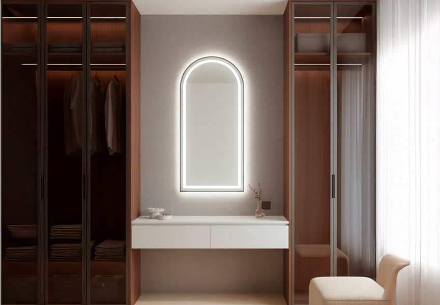 Espejo de baño con luz LED Camelot Bruntec principal 1