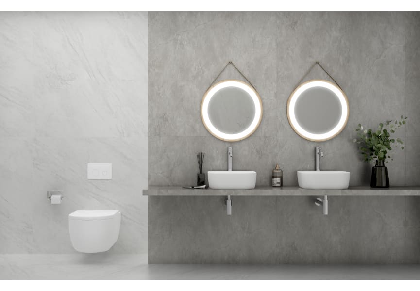 Espejo de baño con luz LED Bamboo Bruntec principal 2