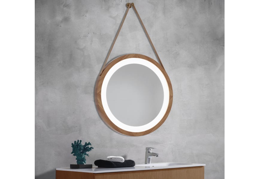 Espejo de baño con luz LED Bamboo Bruntec principal 1