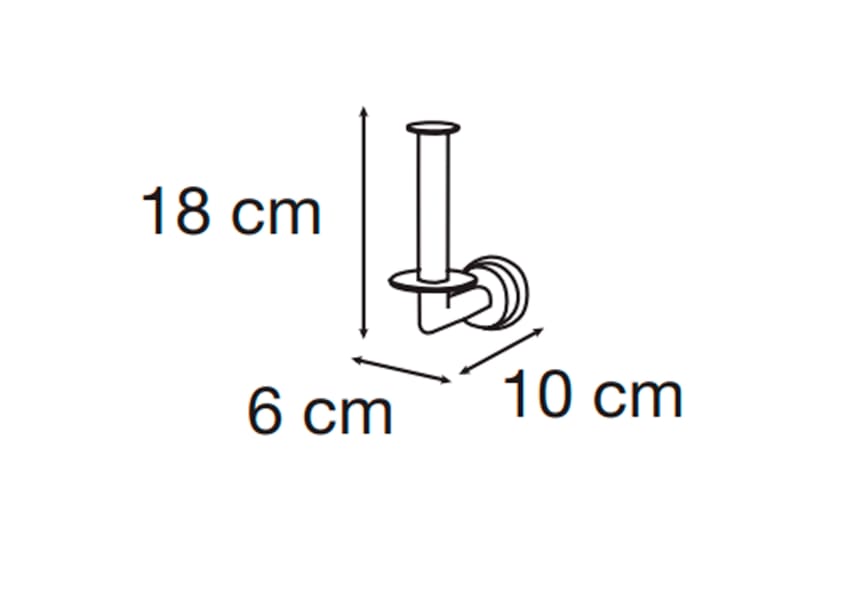 Portarrollo de baño Arena de Mediterranea de baño croquis 1