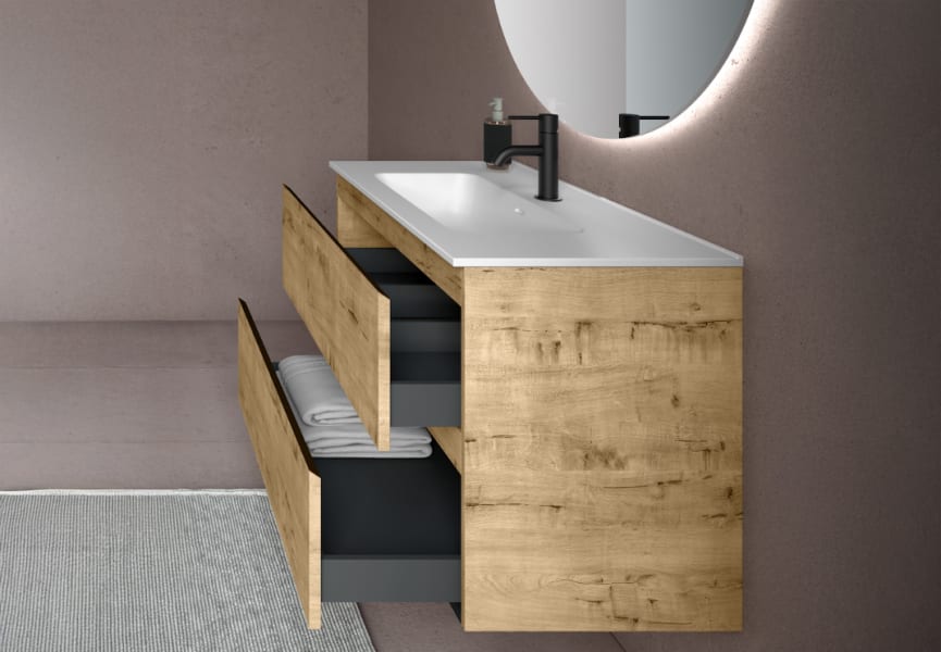 Conjunto mueble de baño Roma Bruntec detalle 2