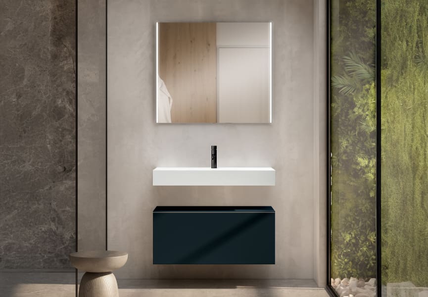 Conjunto mueble de baño con lavabo Solid y cajonera Nomad Viso principal 7