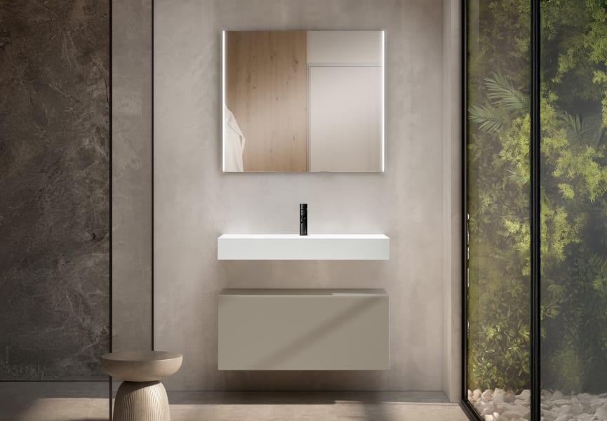 Conjunto mueble de baño con lavabo Solid y cajonera Nomad Viso principal 8