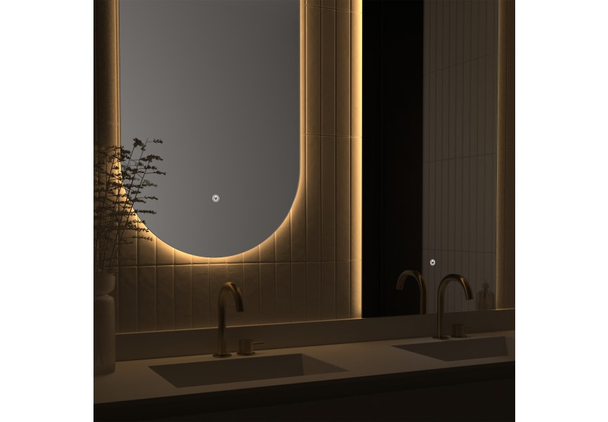 Espejo de baño con luz LED Mauricio de Eurobath detalle 2