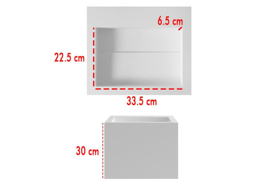 Lavabo sobre encimera Compac Bruntec croquis 2