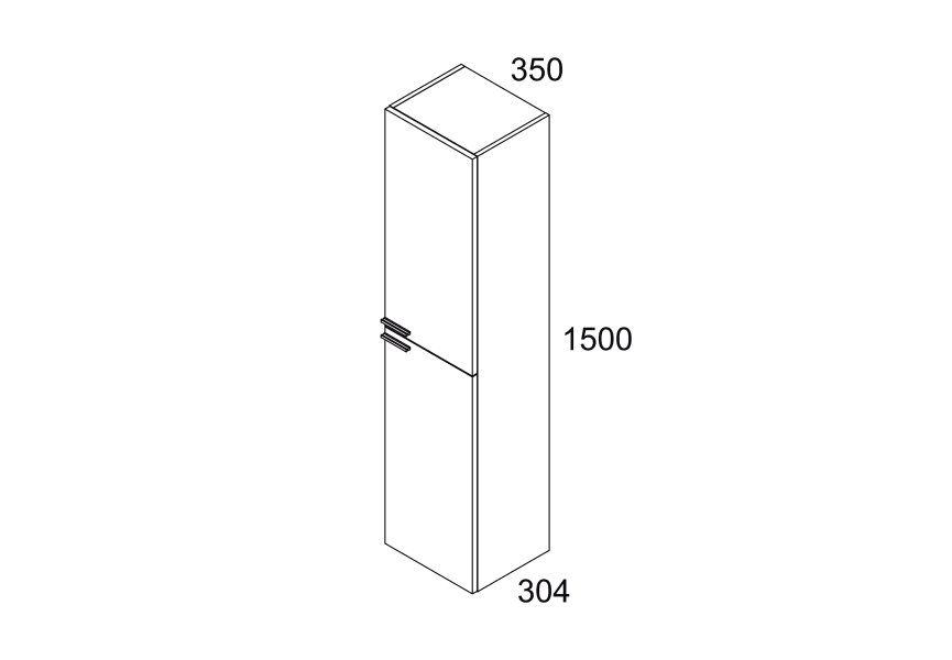 Columna de baño Fortuna Bruntec croquis 4