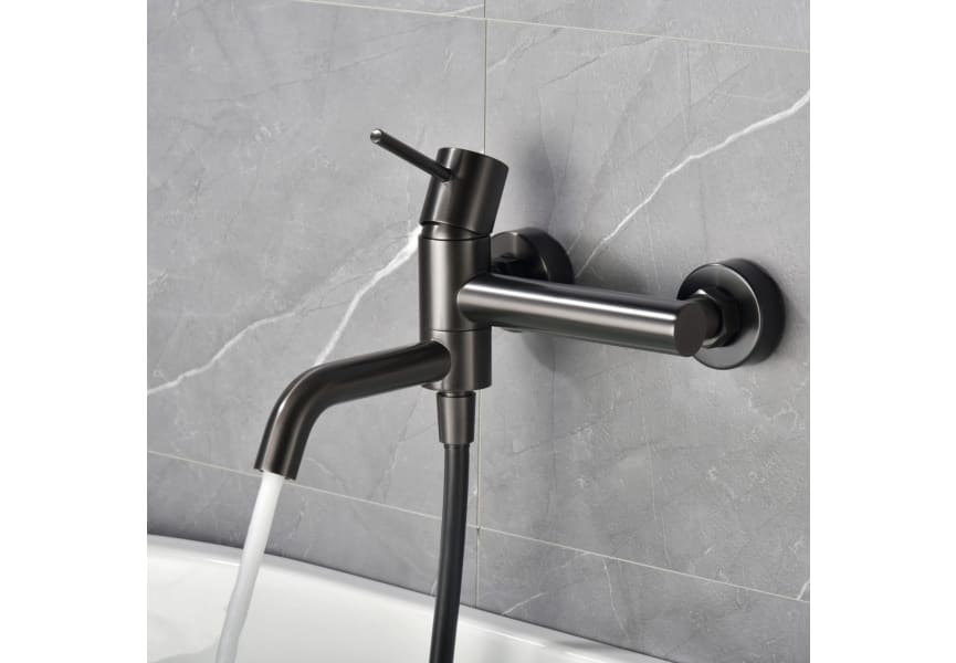 Monomando lavabo alto negro mate serie Monza - Imex Products