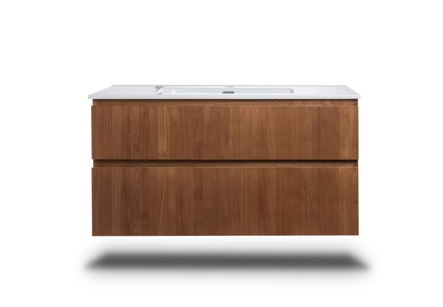 Conjunto de mueble de baño de madera maciza Alpes 17 Bruntec detalle 3