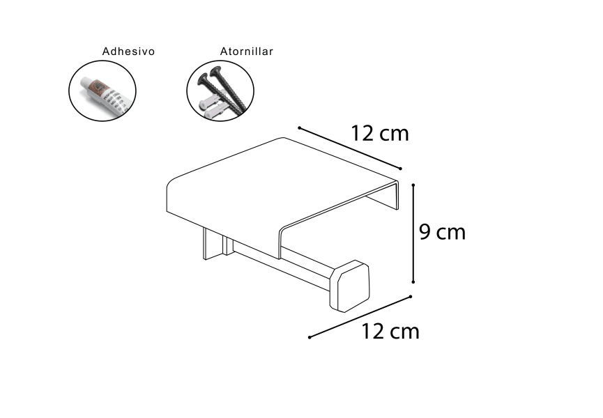 Portarrollos de baño Link/Top de Mediterranea de baño croquis 2