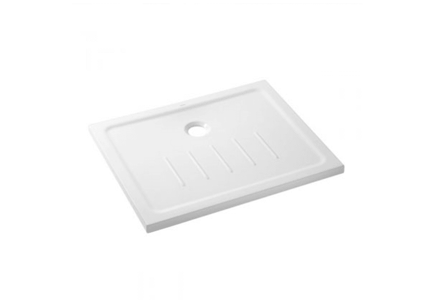 Plato de ducha porcelánico (L x An: 80 x 100 cm, Blanco)