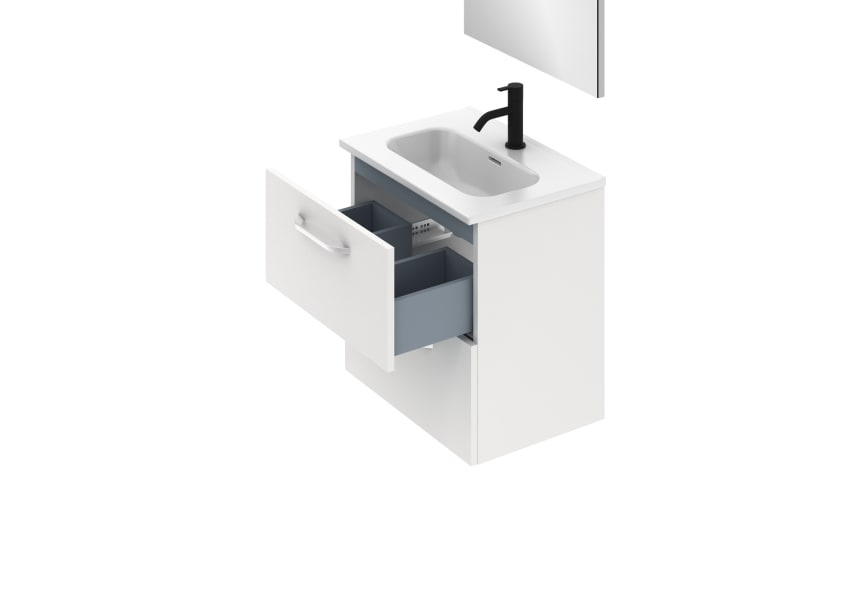 Conjunto completo mueble de baño fondo reducido 35 cm Hone Amizuva detalle 9