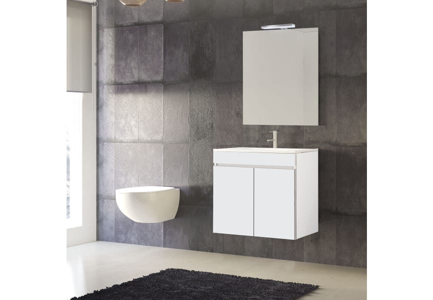 mueble de baño suspendido FIRE2 70x36 o 80x36 cm ultraplano con