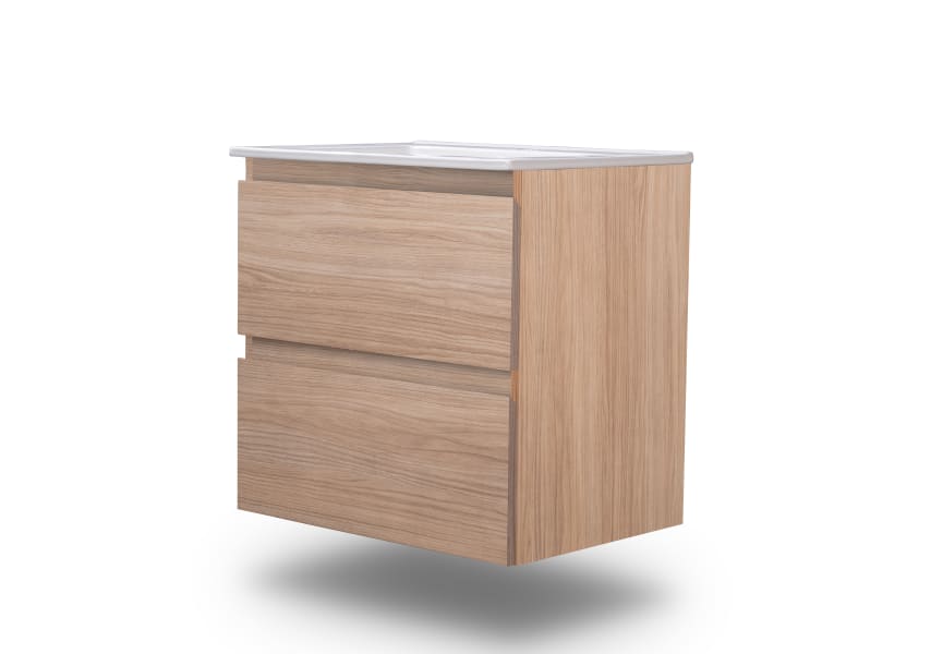 Conjunto de mueble de baño pequeño Nivo Bruntec 2 cajones suspendido principal 1