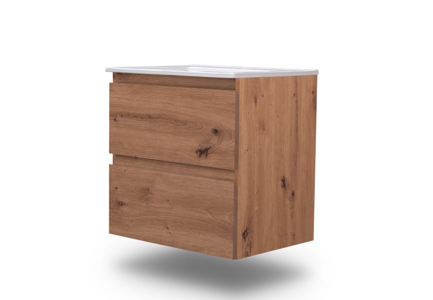 Conjunto de mueble de baño pequeño Nivo Bruntec 2 cajones suspendido principal 0