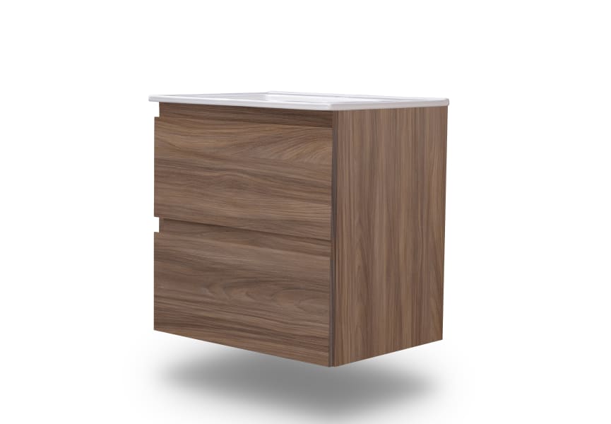 Conjunto de mueble de baño pequeño Nivo Bruntec 2 cajones suspendido principal 4