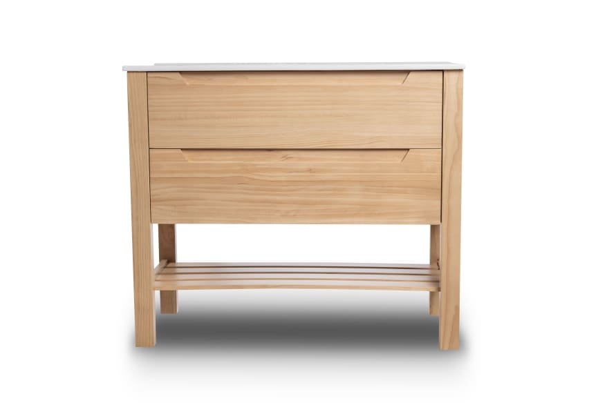 Conjunto de mueble de baño de madera maciza Laponia Bruntec detalle 5