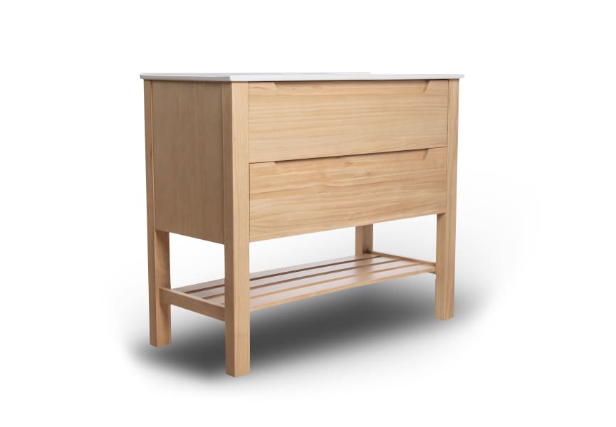 Conjunto de mueble de baño de madera maciza Laponia Bruntec detalle 4