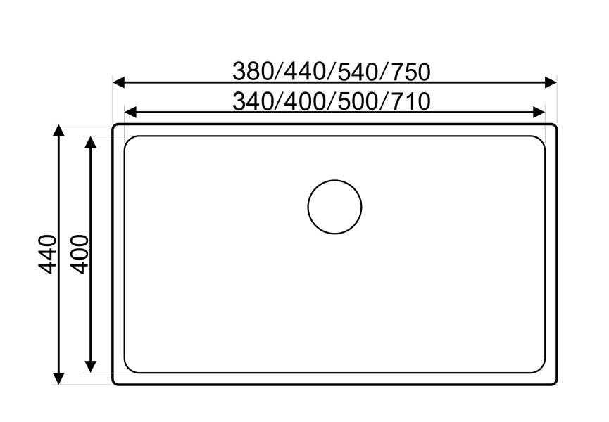 Fregadero de cocina Luxor de Solfless croquis 5