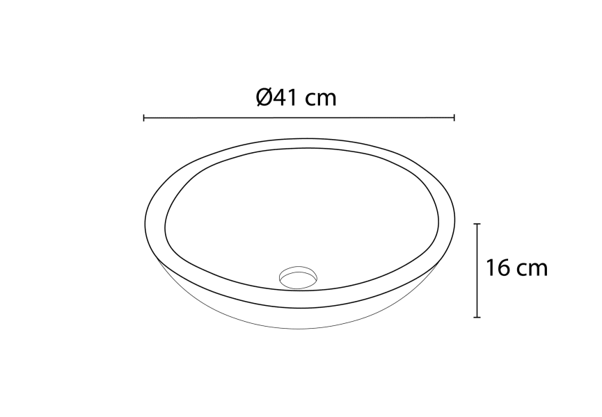 Lavabo de mármol travertino natural Wessel Bruntec croquis 2