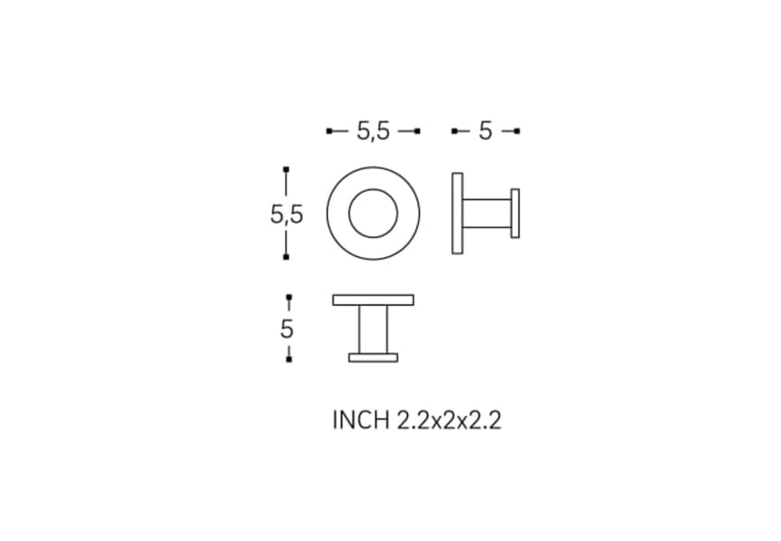 Percha de baño Duo Round Cosmic croquis 7