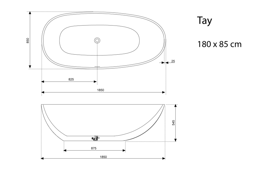 Bañera exenta Tay de Baños 10 croquis 10