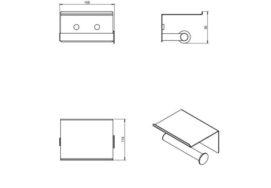 Portarrollos de baño Architect S+ Cosmic croquis 22