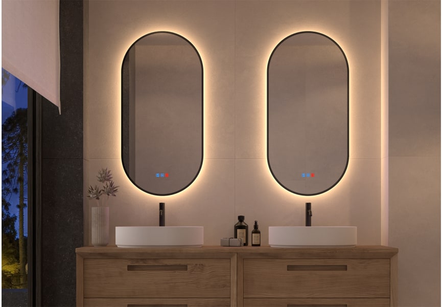 Espejo de baño con luz LED Portia Bruntec principal 5