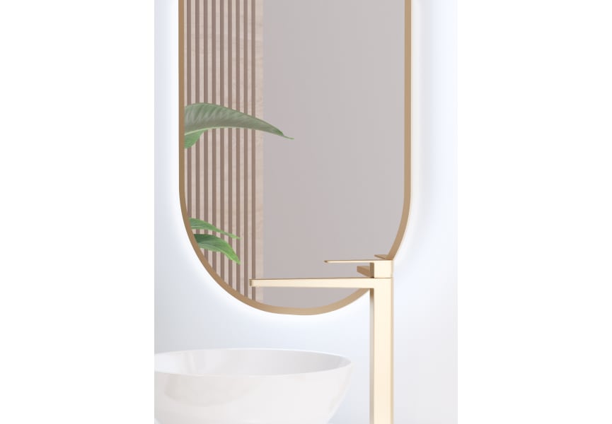 Espejo de baño con luz LED Portia Bruntec detalle 8