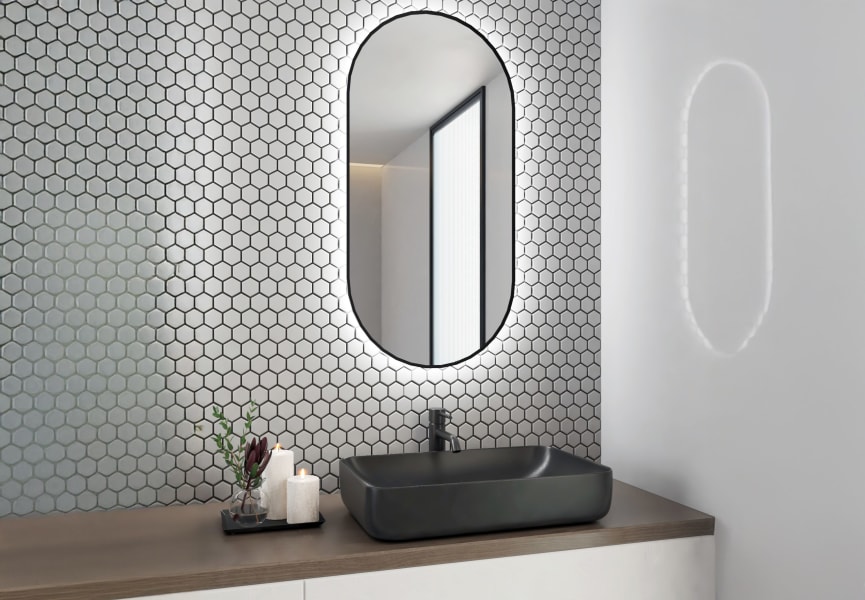 Espejo de baño con luz LED Portia Bruntec principal 1