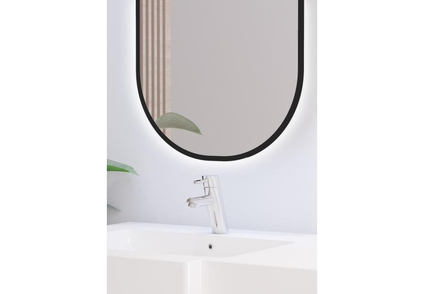 Espejo de baño con luz LED Portia Bruntec detalle 7