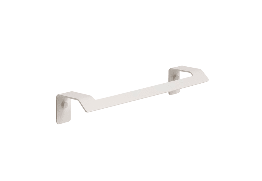 Toallero mueble de baño acero inoxidable 38 x 9 x 6 cm blanco mate