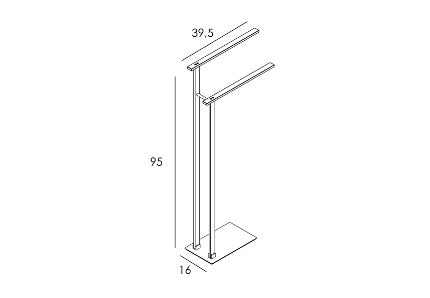 Toallero de baño de pie Luxor Manillons Torrent croquis 4