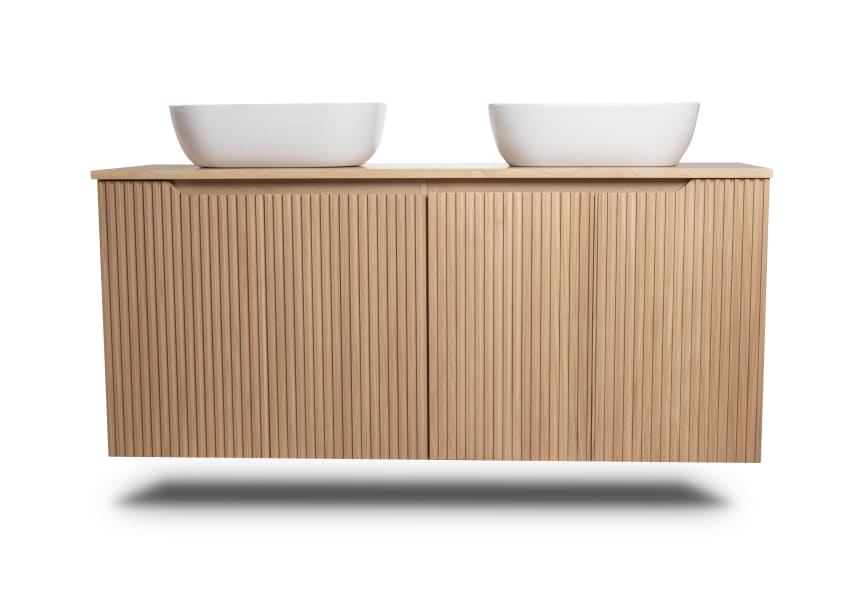 Mueble de baño con encimera de madera maciza Alpes 15 Bruntec detalle 3