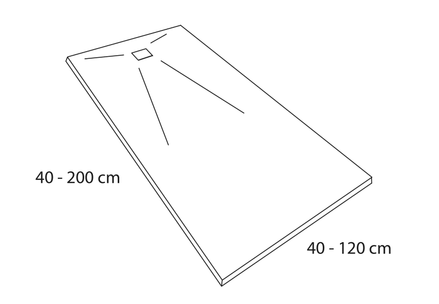 Plato de ducha Macael Bruntec croquis 2