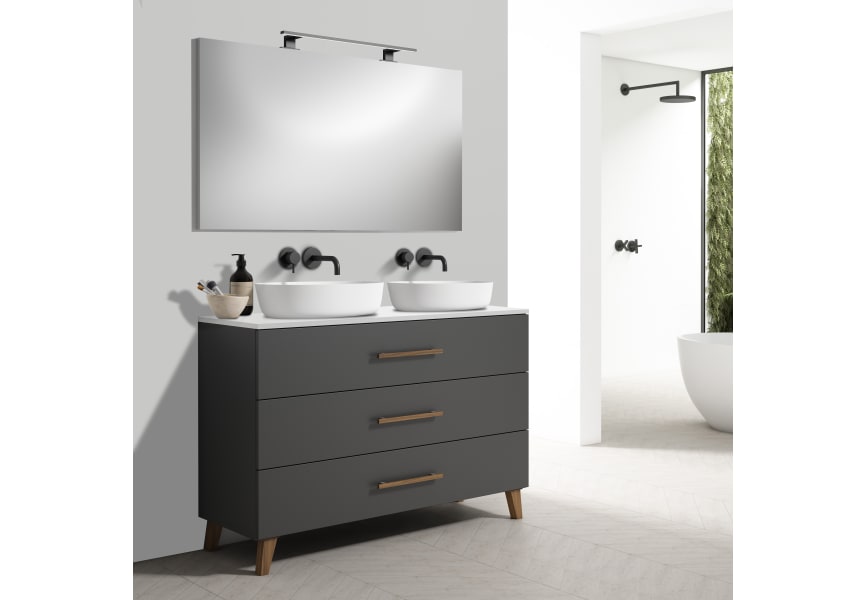 Mueble de baño con encimera de resina Gaia Bruntec principal 0