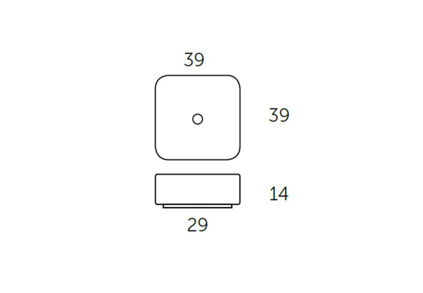 Lavabo sobre encimera Sei Bruntec croquis 2