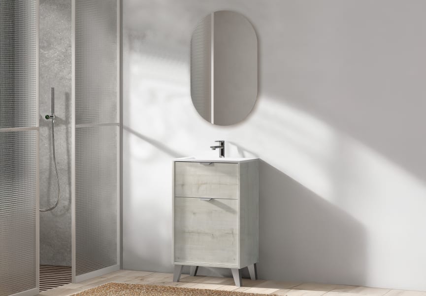 Conjunto mueble de baño fondo reducido 35.5 cm Midi Visobath principal 1