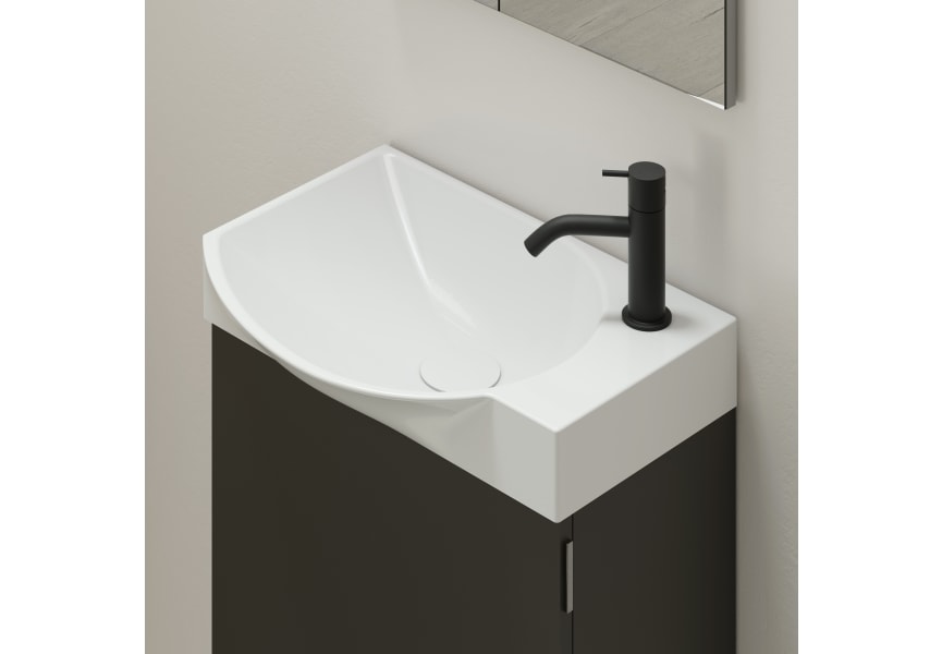 Conjunto completo mueble de baño fondo reducido 34 cm Mika Amizuva detalle 5