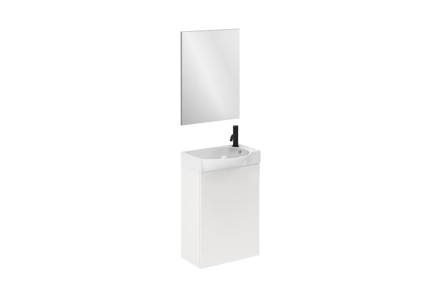 Conjunto completo mueble de baño fondo reducido 34 cm Mika Amizuva 3d 8