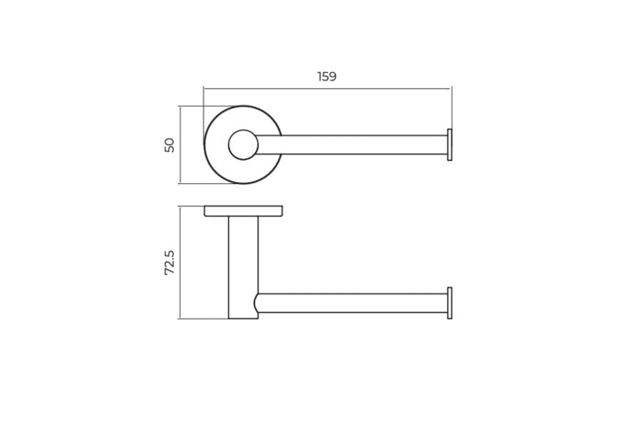 Conjunto de accesorios de baño Essential Medimex croquis 8