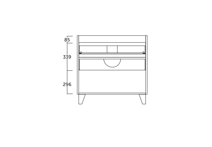 Mueble de baño Escorpio Coycama croquis 7