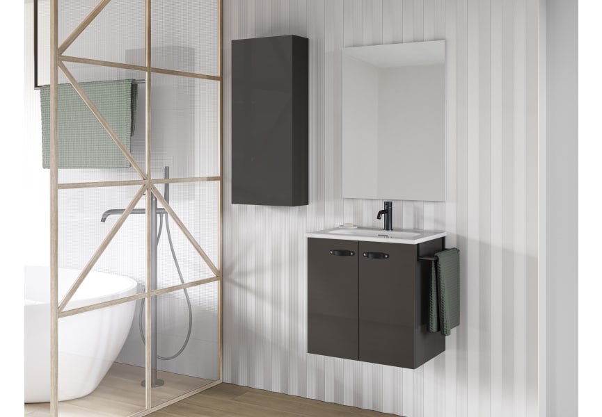 Mueble de baño al suelo con lavabo fondo reducido