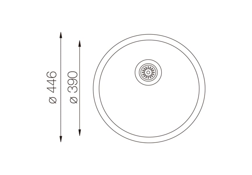 Fregadero de cocina Parma de Solfless croquis 1