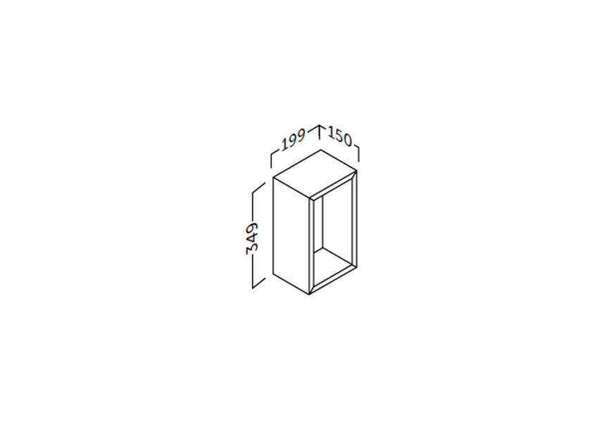 Estante de baño Landes Coycama croquis 3