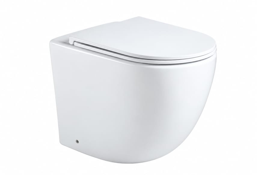 Pack inodoro + cisterna empotrada + pulsador Roundy Bruntec detalle 1