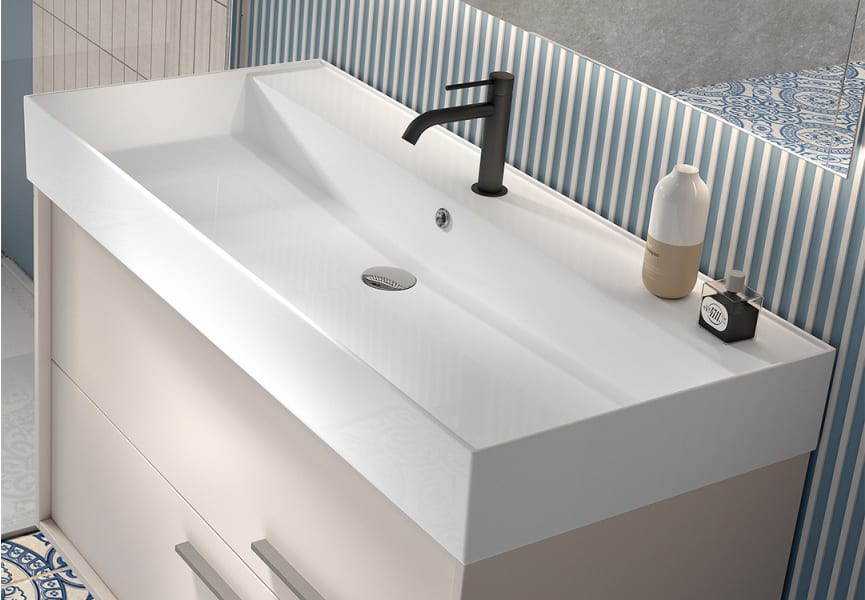 Lavabo encastrado 12 cm alto Lila Visobath ambiente 3