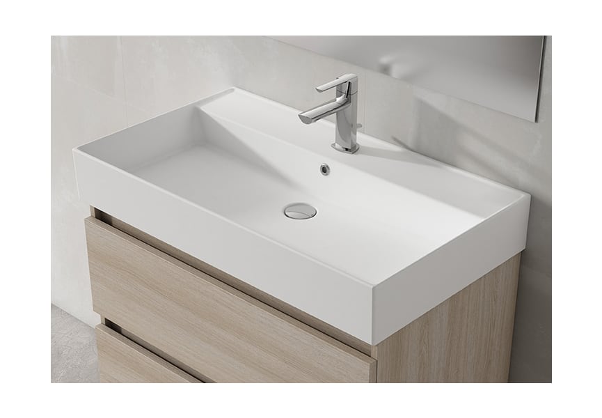 Lavabo encastrado 12 cm alto Lila Visobath ambiente 4