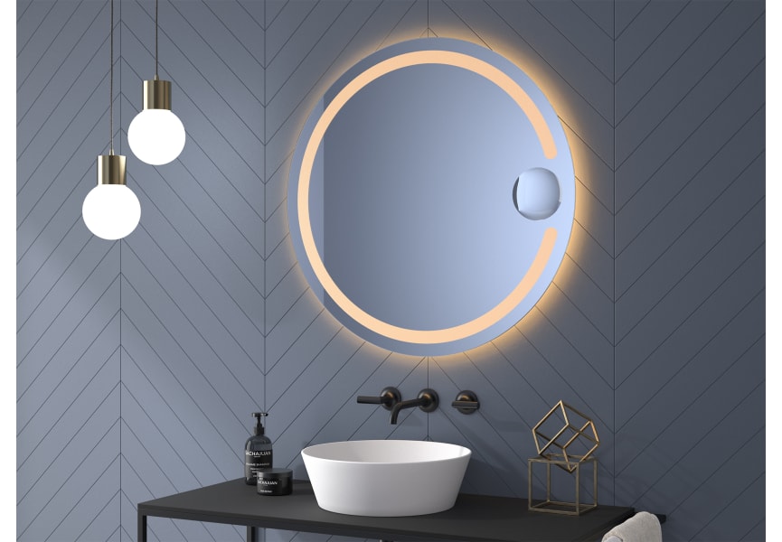 Espejos De Pared Maquillaje Con Luz LED Espejo Para Baño Modernos Táctil  Grande 